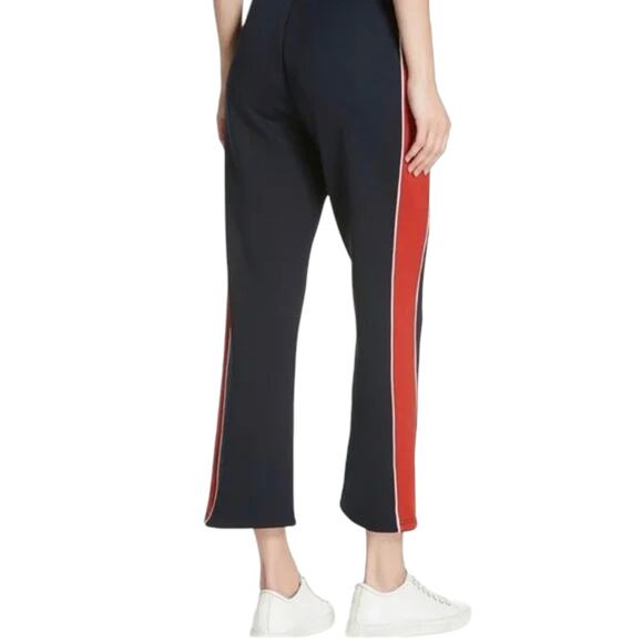 FRAME Blue and Red High Waisted Crop Track Ankle Pants Retro Women’s Size XS - Picture 1 of 6